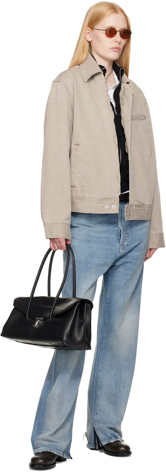 THE ROW Nobilis Chunky Leather Ankle Boots In Brown