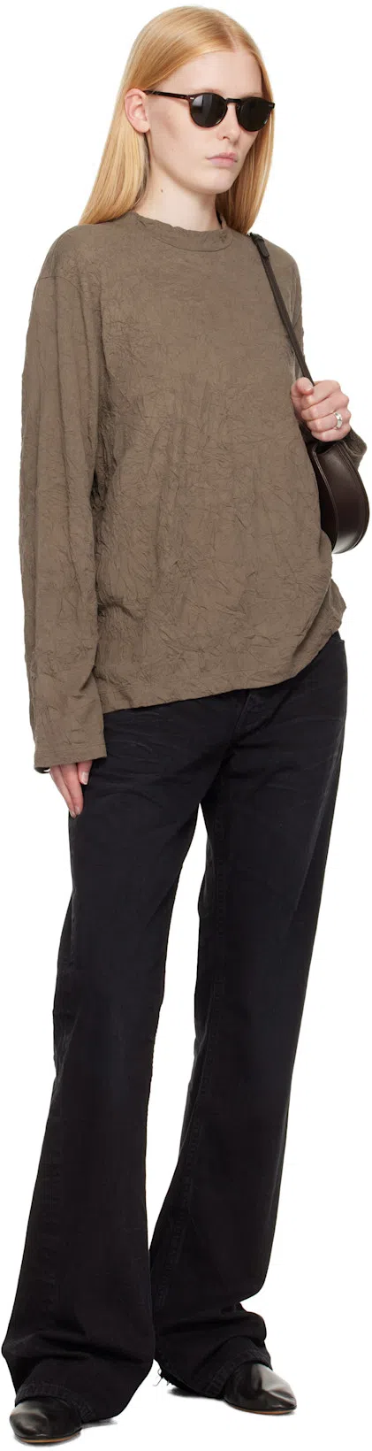 THE ROW Woman Lace-up Shoes Black Size 7.5 Leather