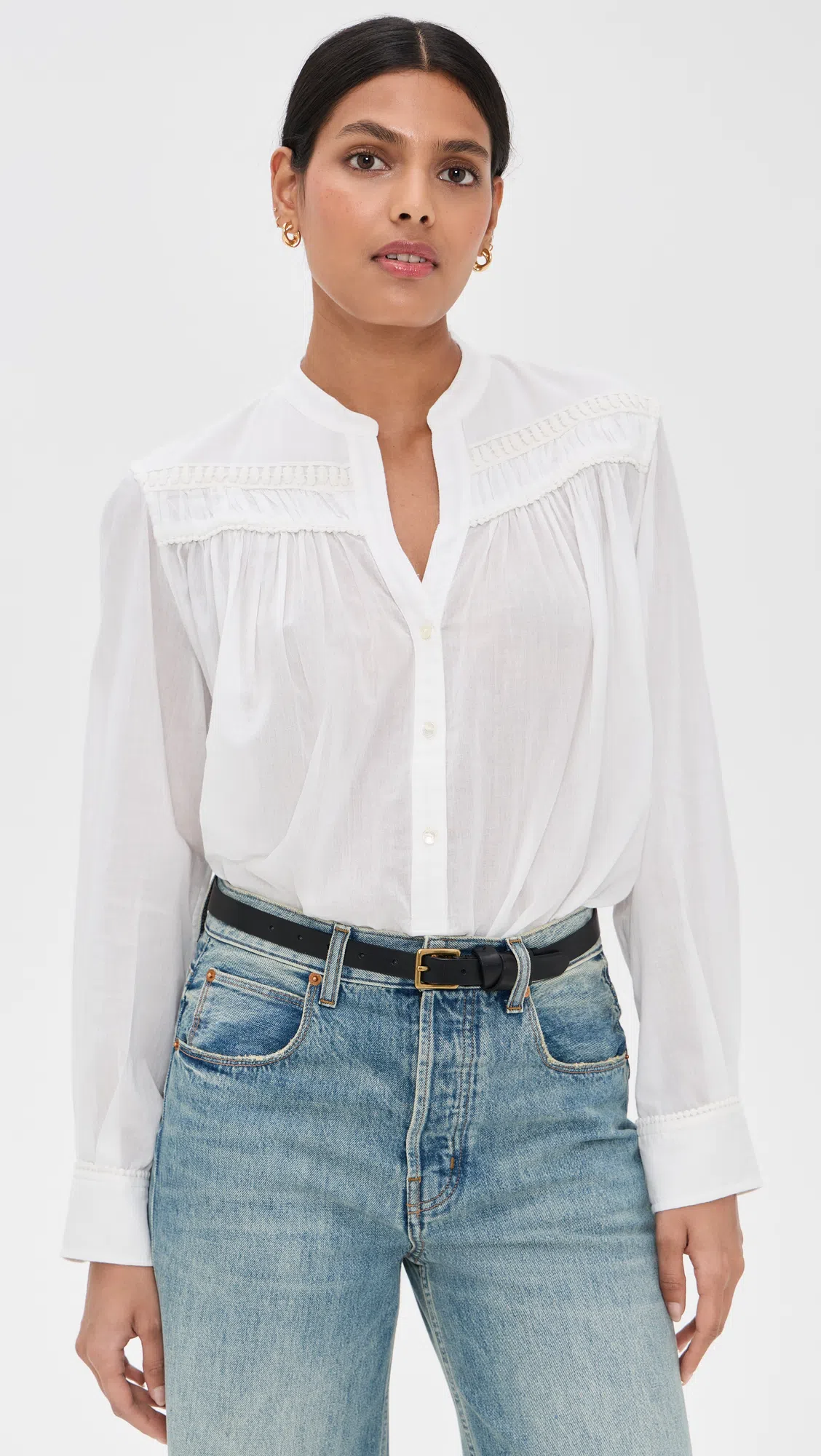 BAGGU Small Nylon Crescent Bag Embroidered Shells