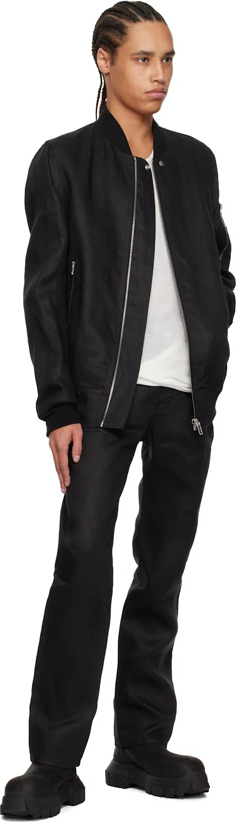 RICK OWENS Beatle Mega Tractor Boots In Black