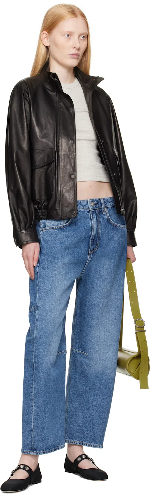 AEYDE Aeydē Uma Eyelet Nappa Leather Black