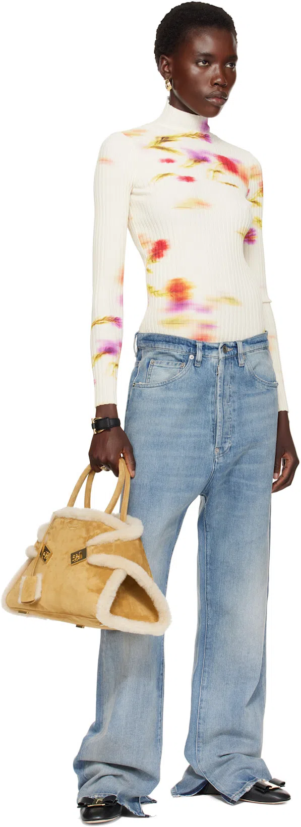 FERRAGAMO Vanna Vara Bow Ballet Flats In Calf Leather In Black