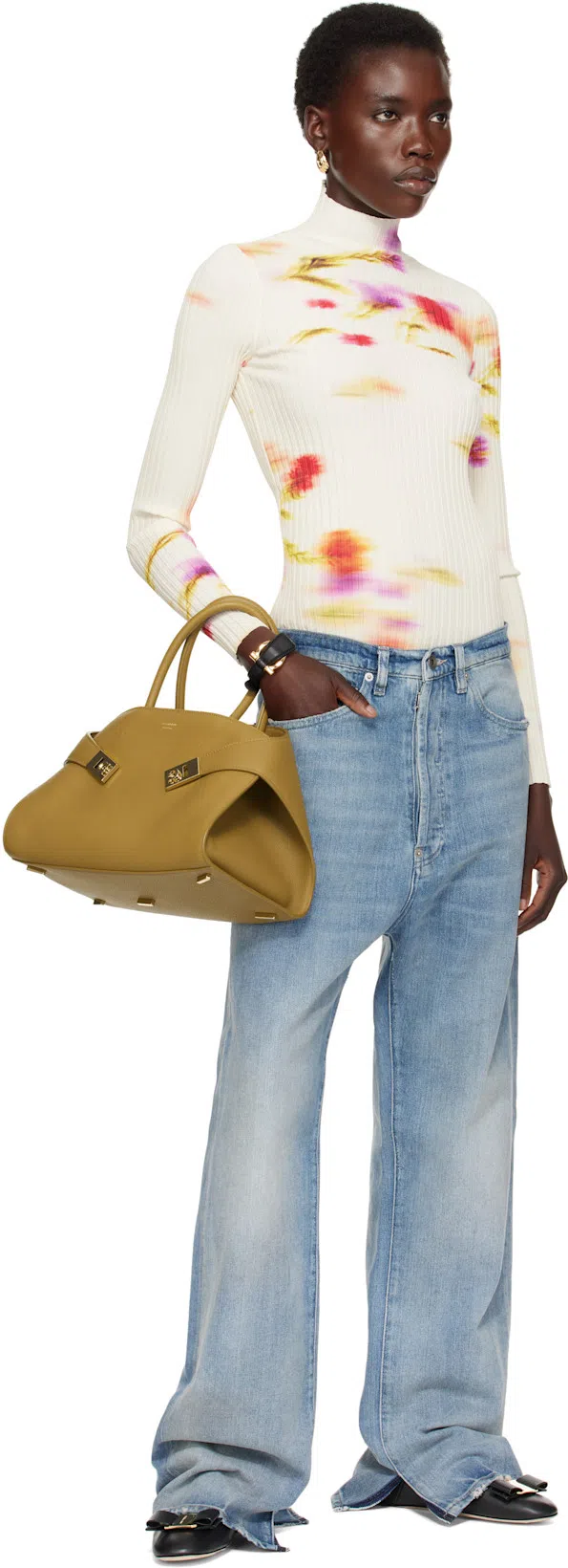 FERRAGAMO Vanna Vara Bow Ballet Flats In Calf Leather In Black