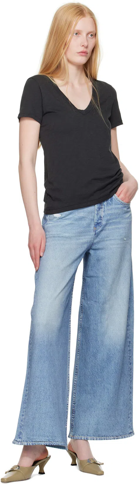 RAG & BONE Surplus Stretch Modal And Cotton-blend Jersey T-shirt In Black