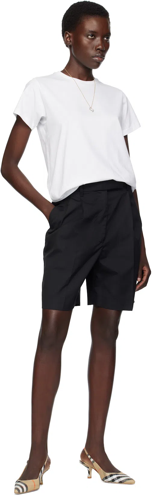 BURBERRY Women Dame Decollete With Check Motif In Brown