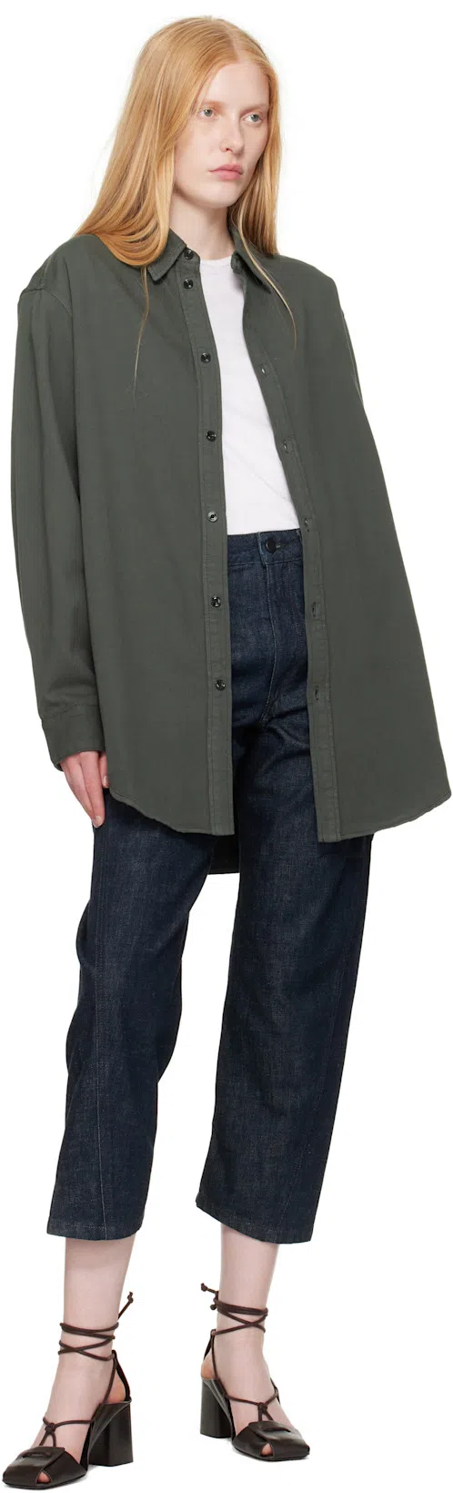 THE ROW Calibi Brushed Cotton Silk Jersey T-shirt In Bright White