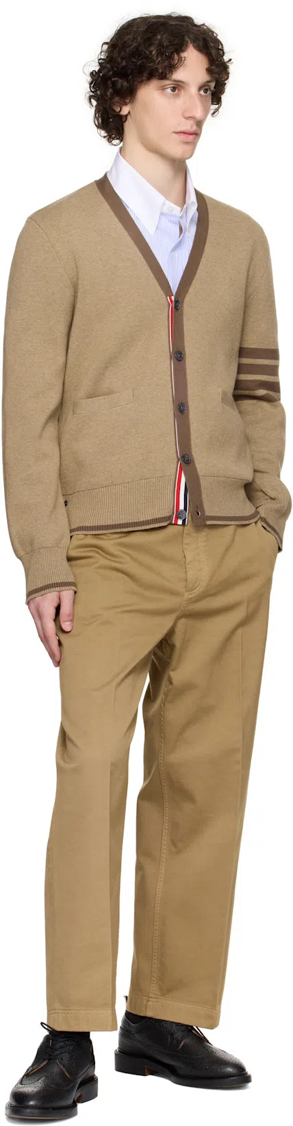 THOM BROWNE Light Blue Cotton Button-down Shirt