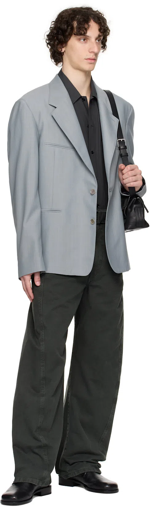 LEMAIRE 'utility' Shirt With Chest Pockets And Straight Hem In Gray