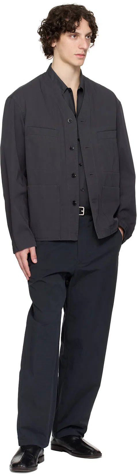 LEMAIRE 'utility' Shirt With Chest Pockets And Straight Hem In Gray