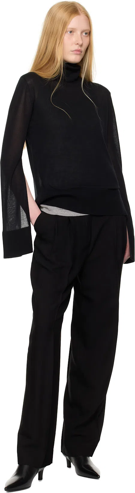 TOTÊME Toteme Tapered Wool-blend Trousers In Grey