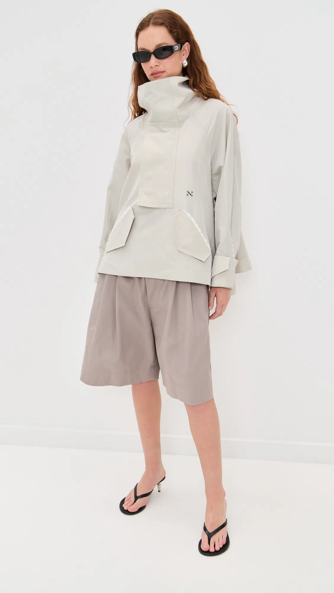 MERYLL ROGGE Drawstring Chino Shorts Clay In Brown