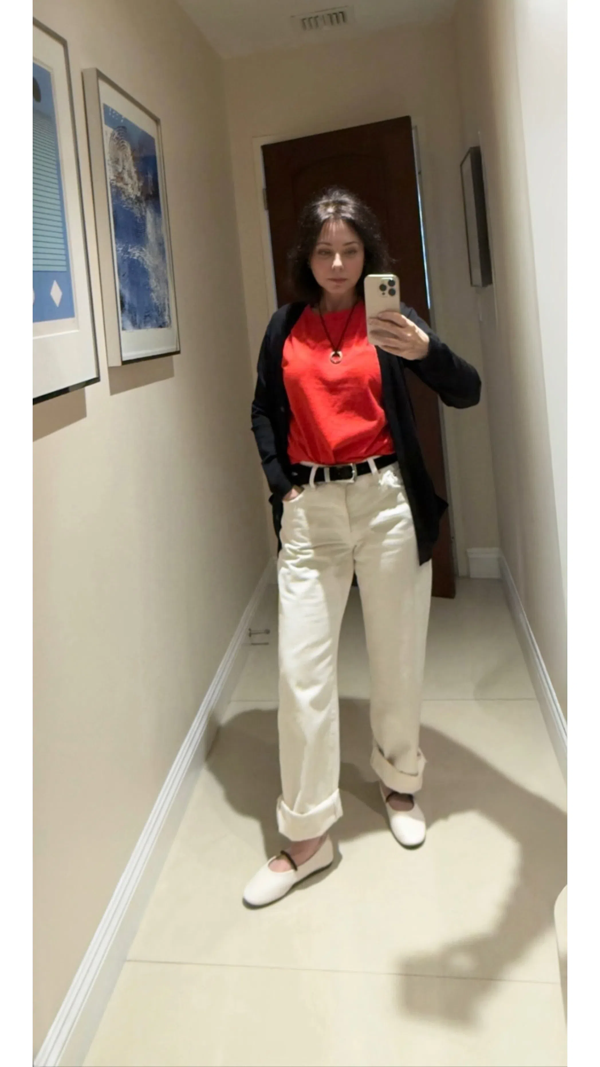 THE ROW Lambskin Band Ballerina Flats In Animal Print