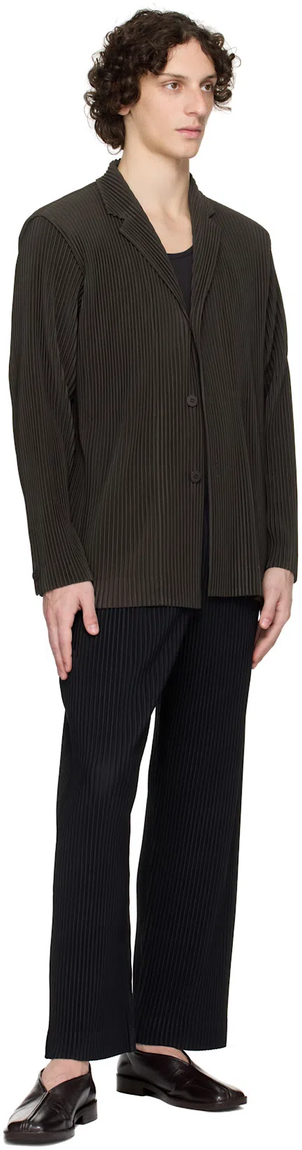 LEMAIRE 20mm Square-toe Piped Leather Loafers In Brown