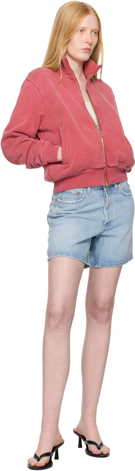 AGOLDE Urban Baggy Denim Shorts With Belt Loops In Blue