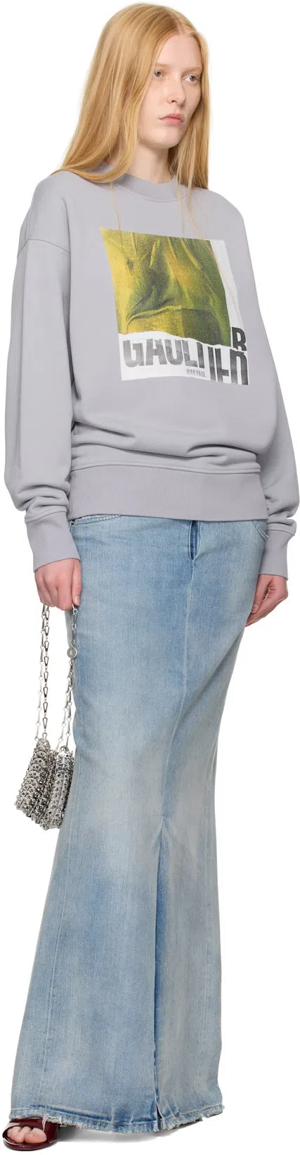 MAISON MARGIELA Anonimity Of The Lining Long Denim Skirt In Blue