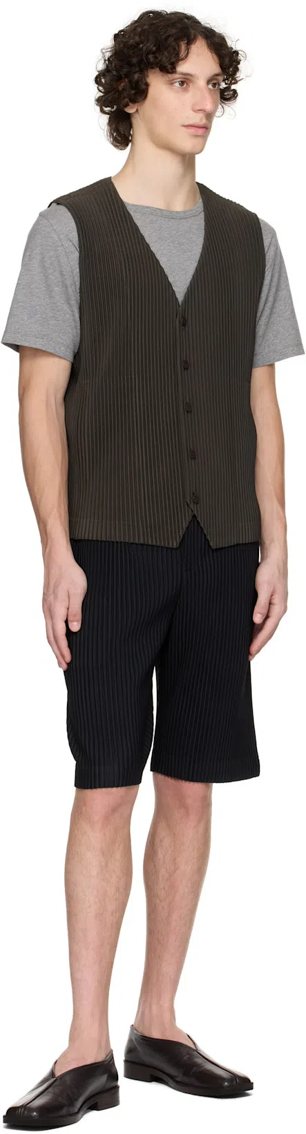 LEMAIRE 20mm Square-toe Piped Leather Loafers In Brown