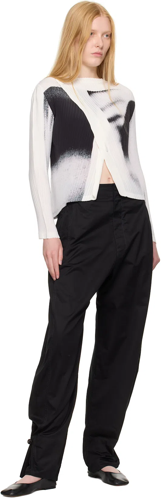 THE ROW Stella Nappa Leather Ballerinas In Black