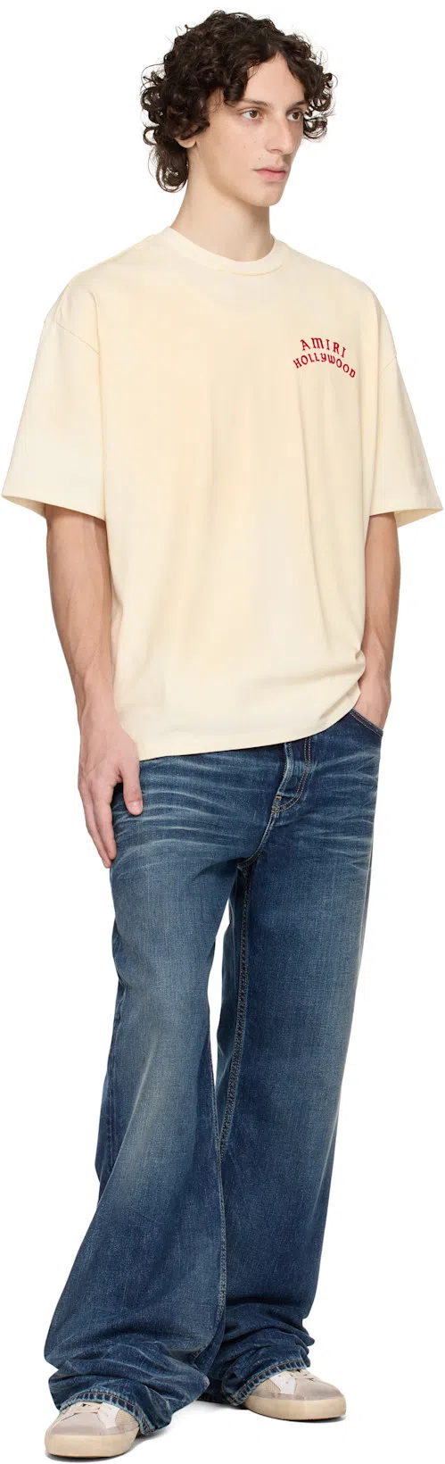 AMIRI Hollywood Oversized T-shirt In Neutral
