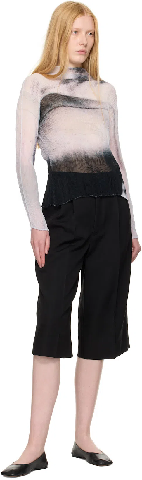 THE ROW Stella Nappa Leather Ballerinas In Black