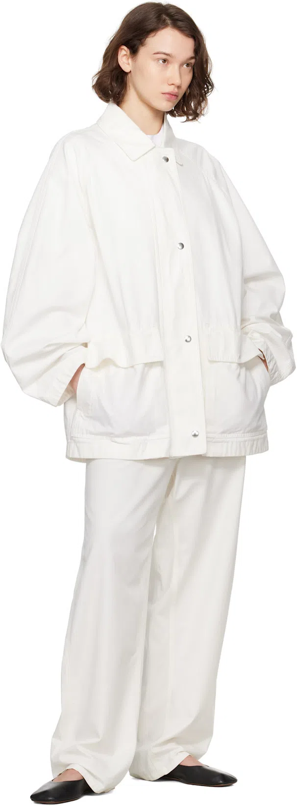 THE ROW Calibi Brushed Cotton Silk Jersey T-shirt In Bright White