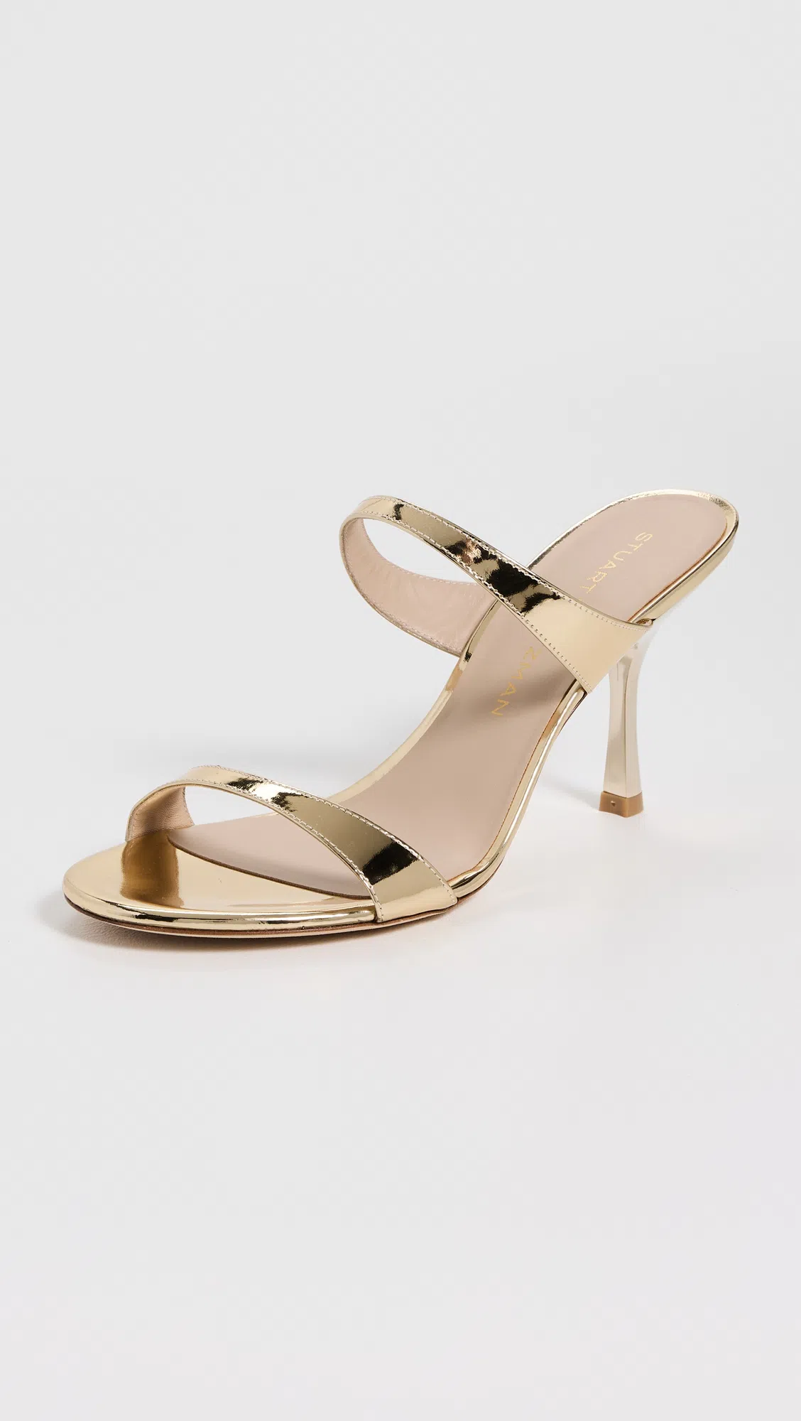 STUART WEITZMAN Metallic-effect Double-strap Sandals In Multi
