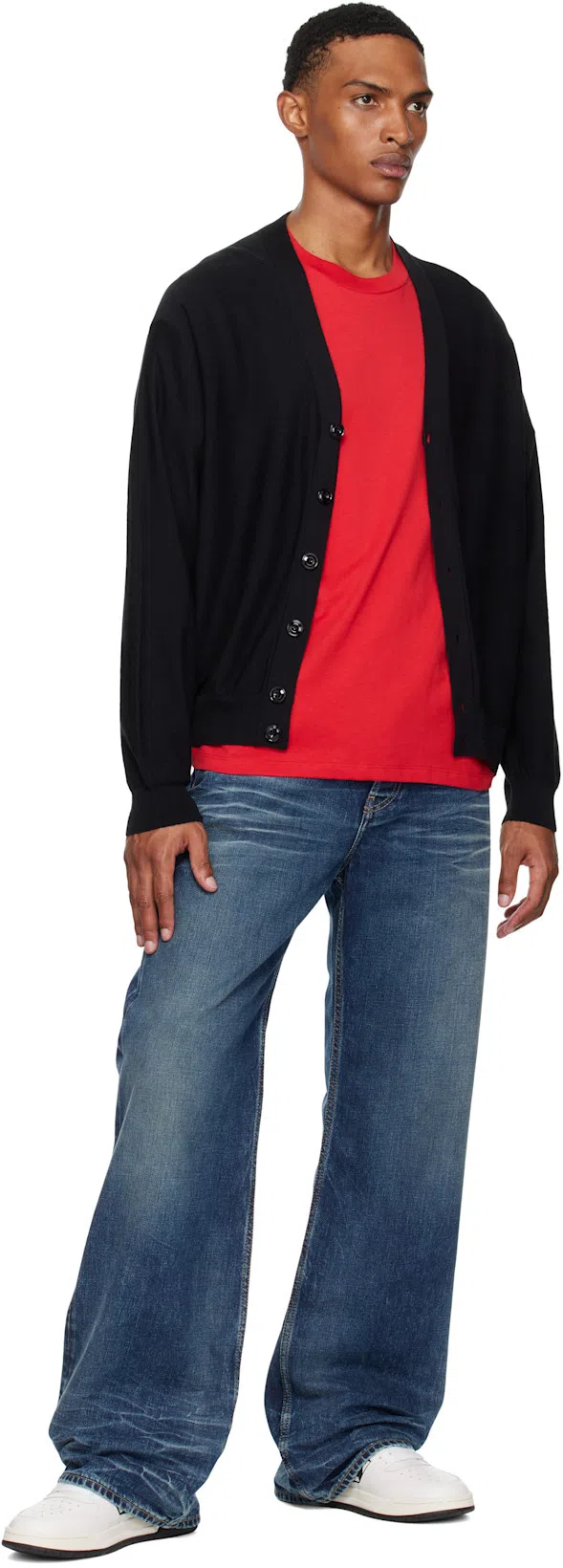 AMIRI White Low Top Sneakers With Logo Patch On The Side And Contrasting Heel With Logo Lettering In Leath In Multi