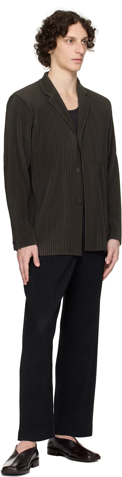 LEMAIRE 20mm Square-toe Piped Leather Loafers In Brown