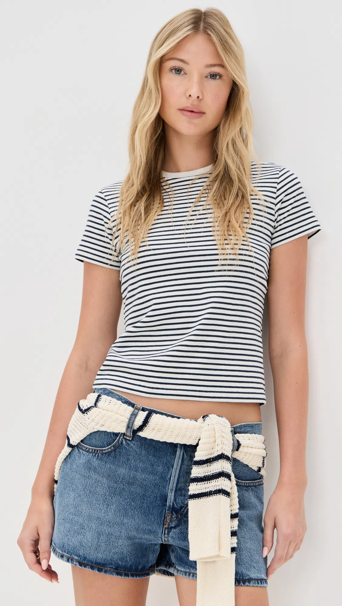 FRAME The Baby Tee In Animal Print