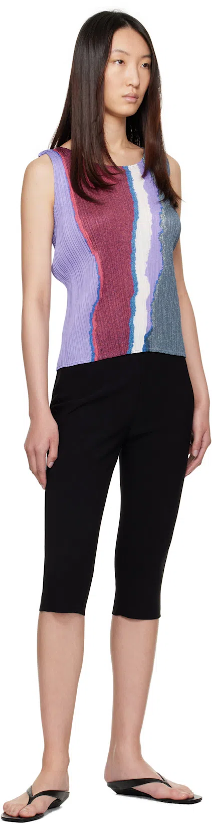 LOULOU DE SAISON Black Coda Nappa Leather Sandals