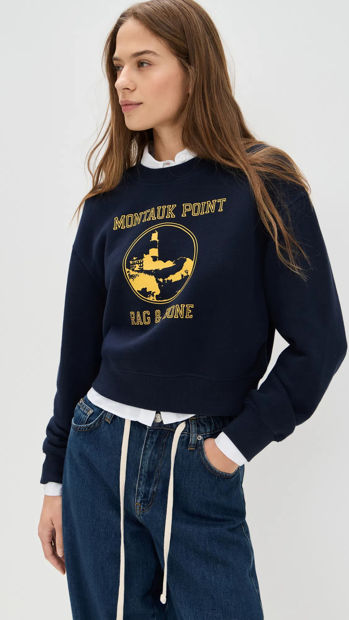 ALEX MILL Flora Dress In Dot In Blue