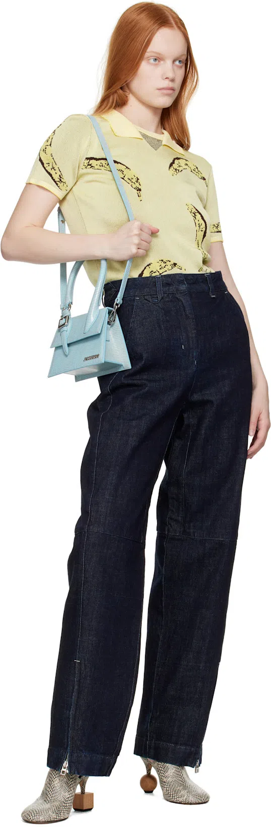 JACQUEMUS Kiss Block Heel Mules In Neutrals