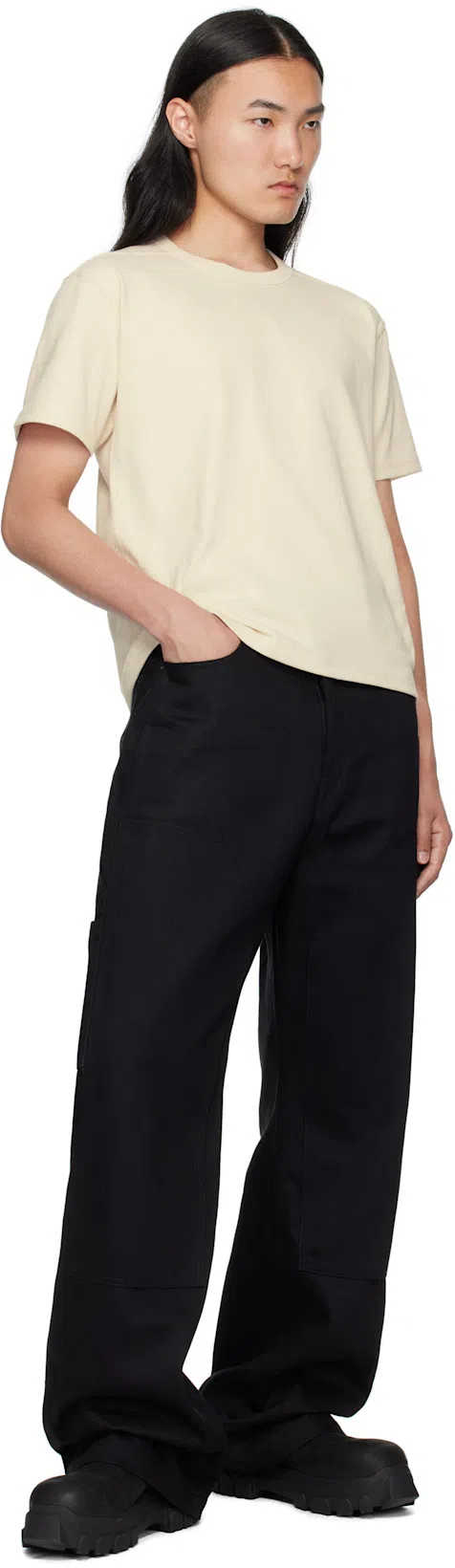 RICK OWENS Beatle Mega Tractor Boots In Black