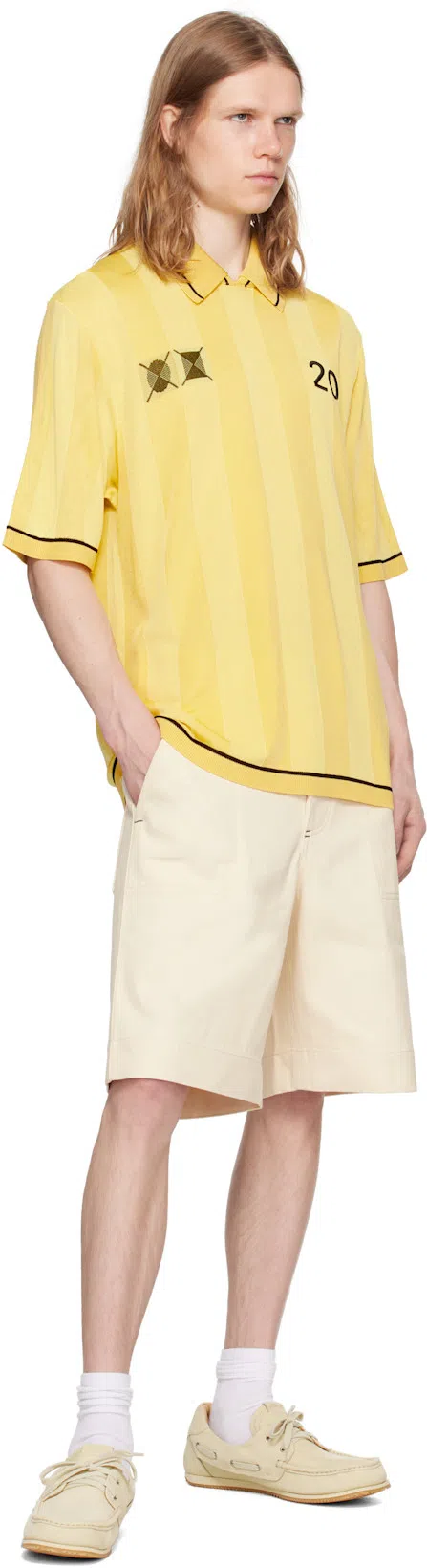 JACQUEMUS Le Polo Liga T-shirt In Yellow