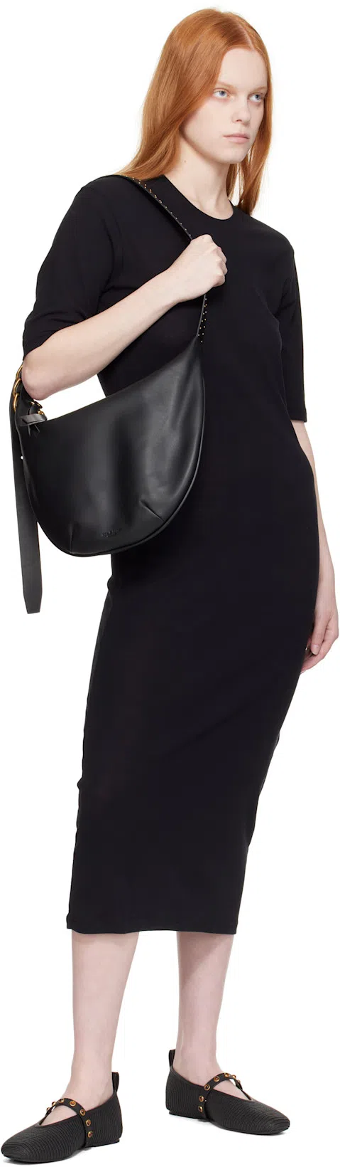 AMI ALEXANDRE MATTIUSSI Ami Paris Cotton T-shirt Dress In Black