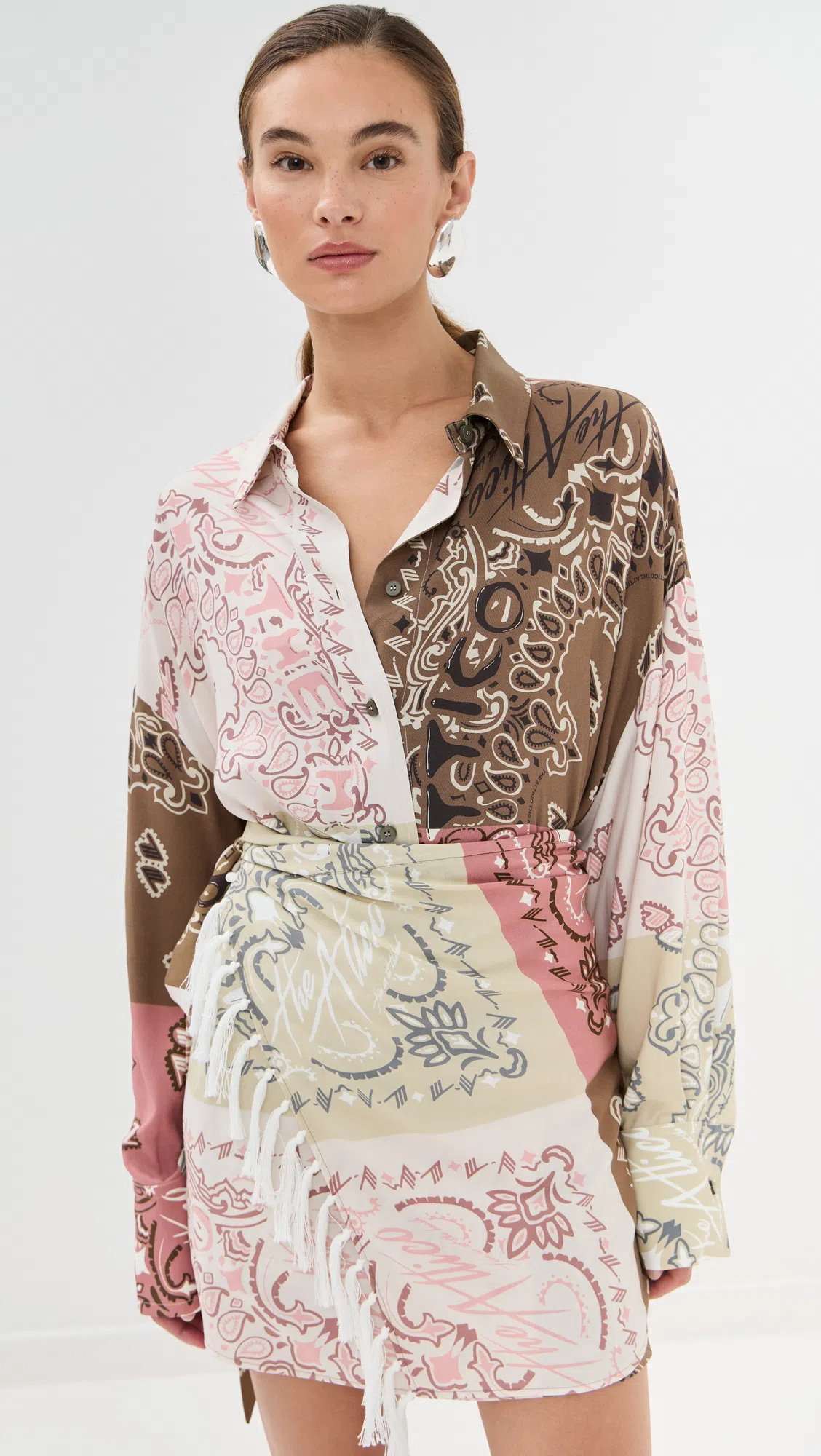 ATTICO Indie Flip Flops In Brown