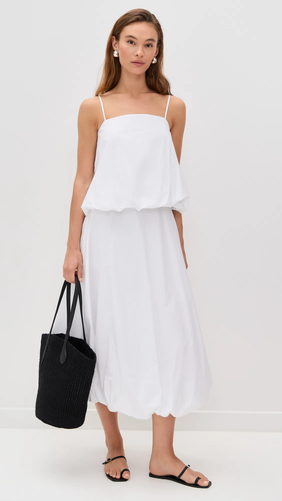 BY MALENE BIRGER Aubrey Organic Cotton Bubble Maxi Skirt In White