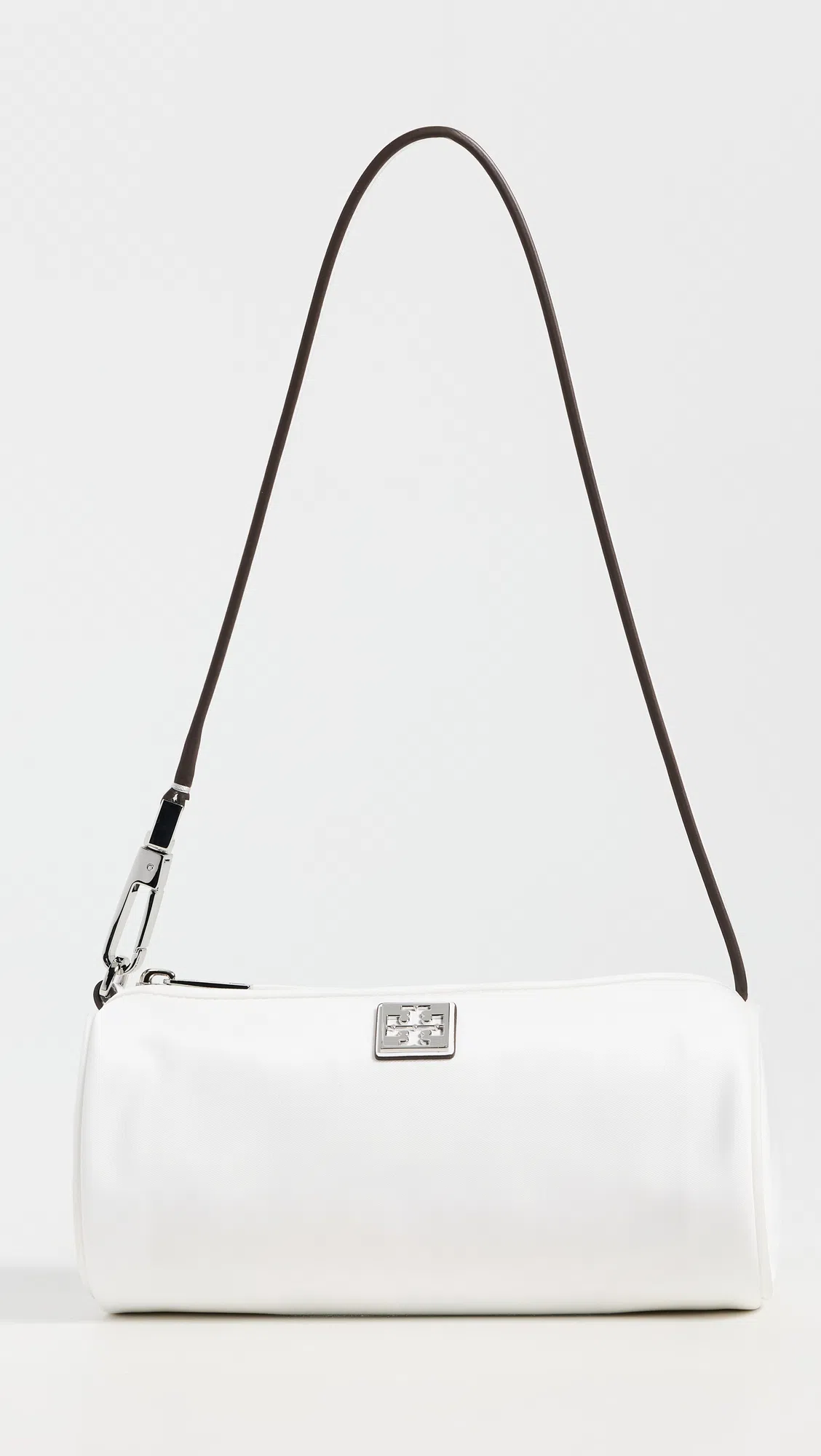 TORY BURCH Virginia Nylon Cylinder Bag Snow White