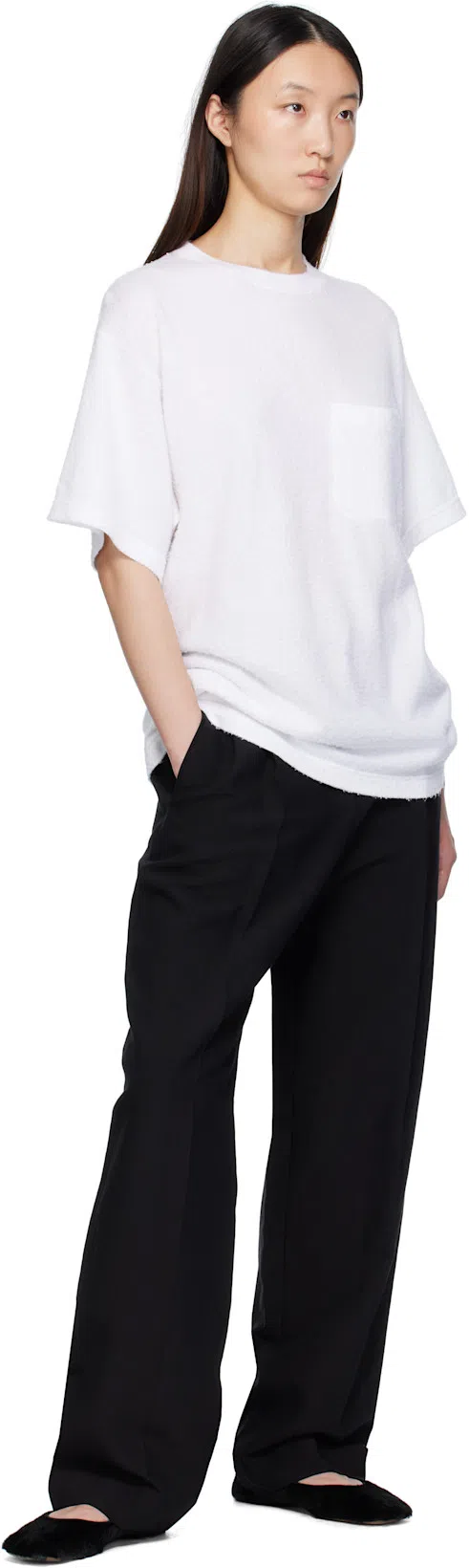 THE ROW Pipa Wide-leg Tailored Trousers In Black