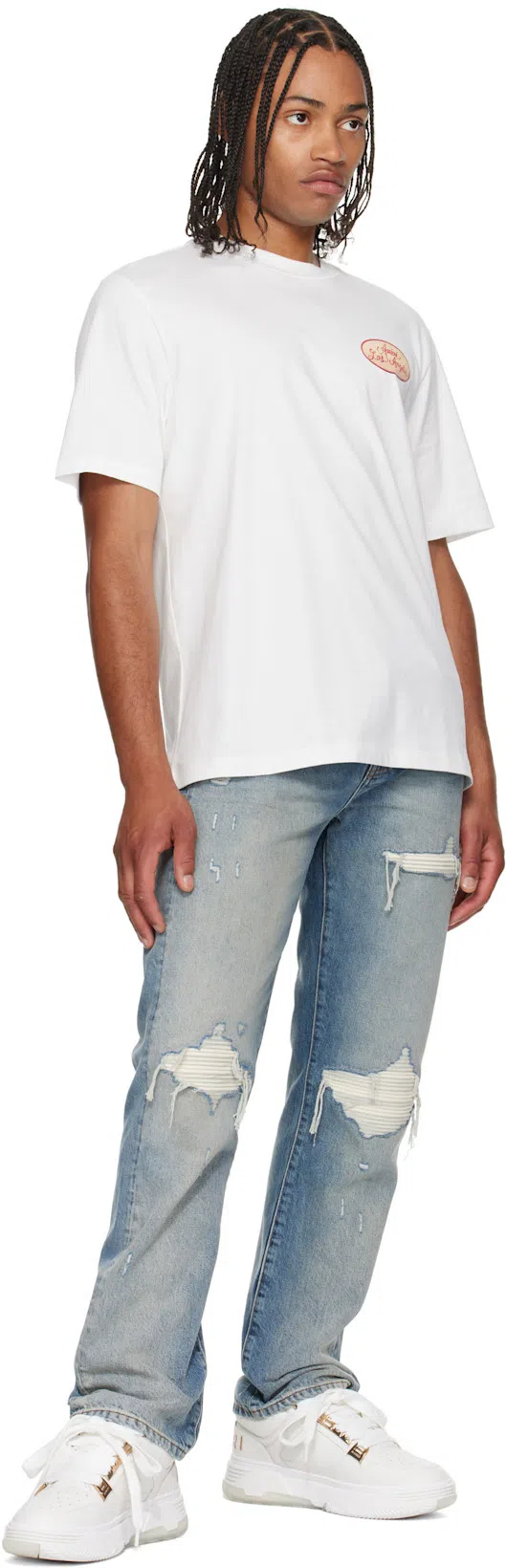 AMIRI Men's Metallic Ma-1 Sneakers In Red