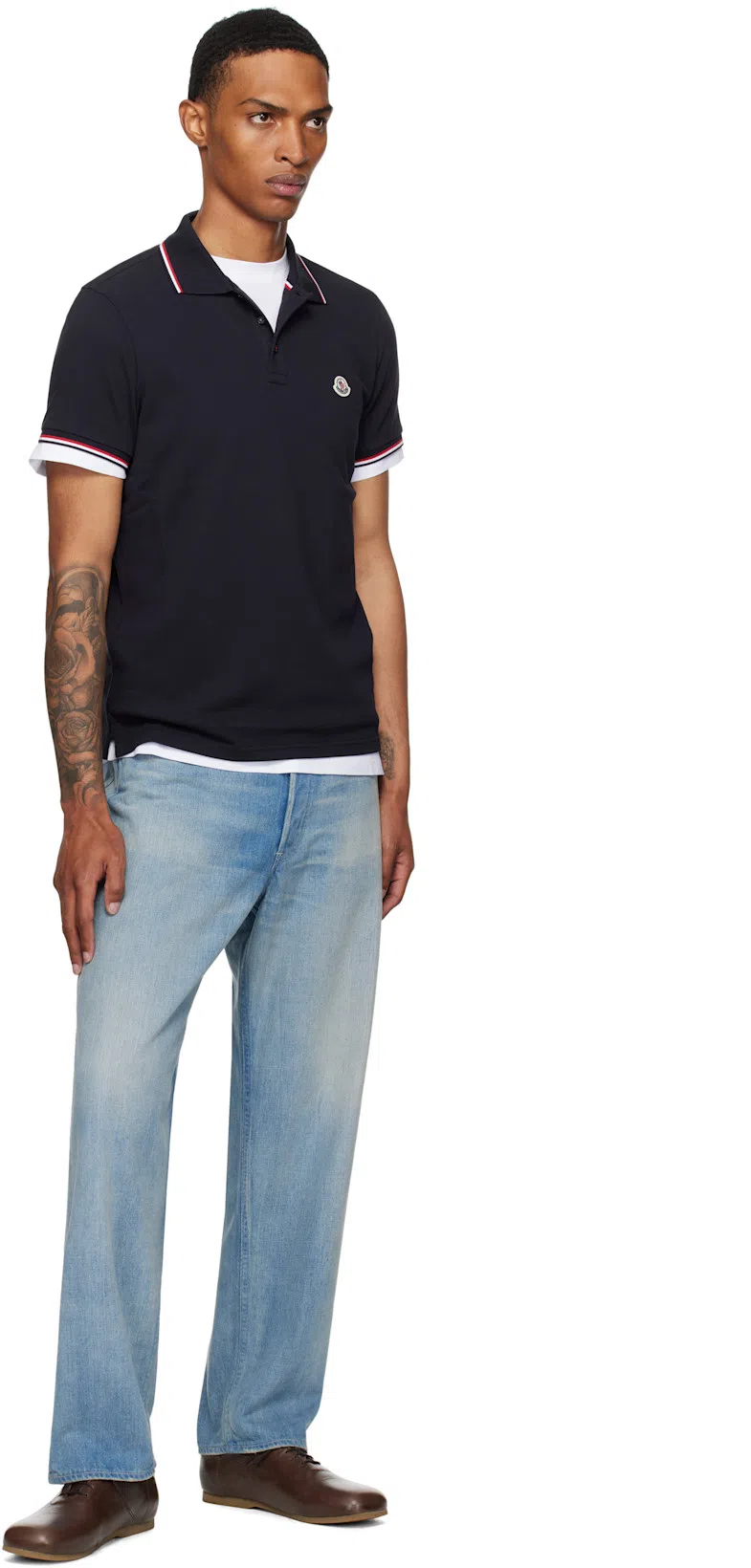 MONCLER This Polo Shirt Features A Timeless Design That Transcends The Seasons In Black