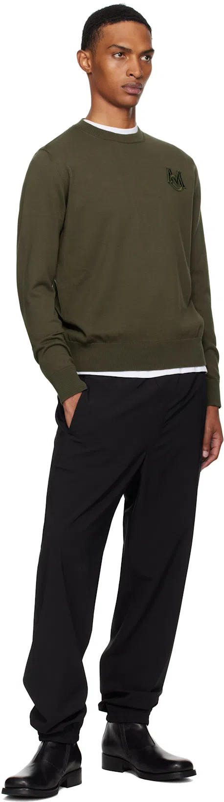 MONCLER Men Cotton Pack Of Three Logo Patch T-shirts In White