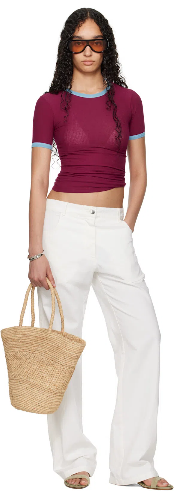 PORT TANGER Ssense Exclusive Black Sayf Sunglasses