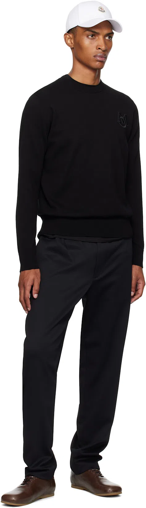 MONCLER Crewneck T Shirt Featuring Multiple Patches In Black