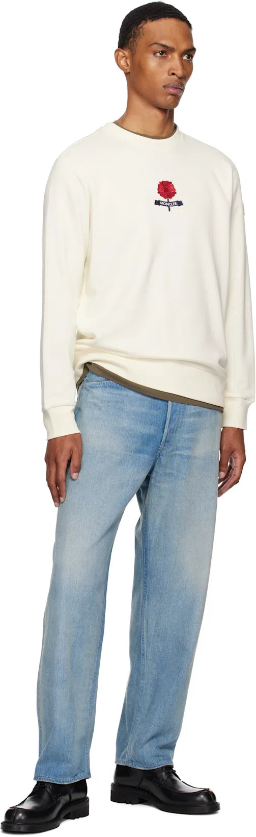 MONCLER Men Cotton Pack Of Three Logo Patch T-shirts In White