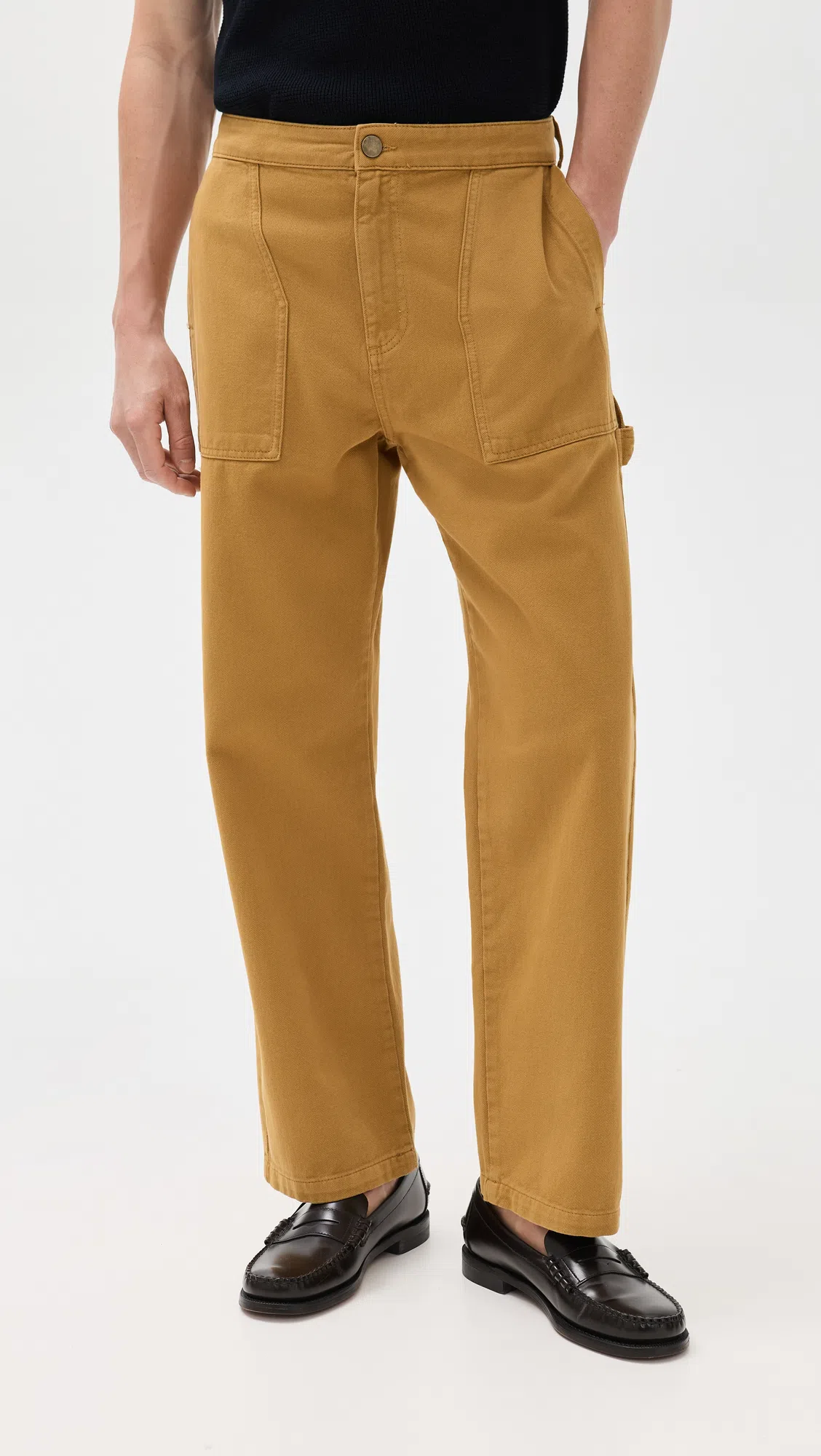 ELLEME Courrier Tote Woven Leather Dark Brown