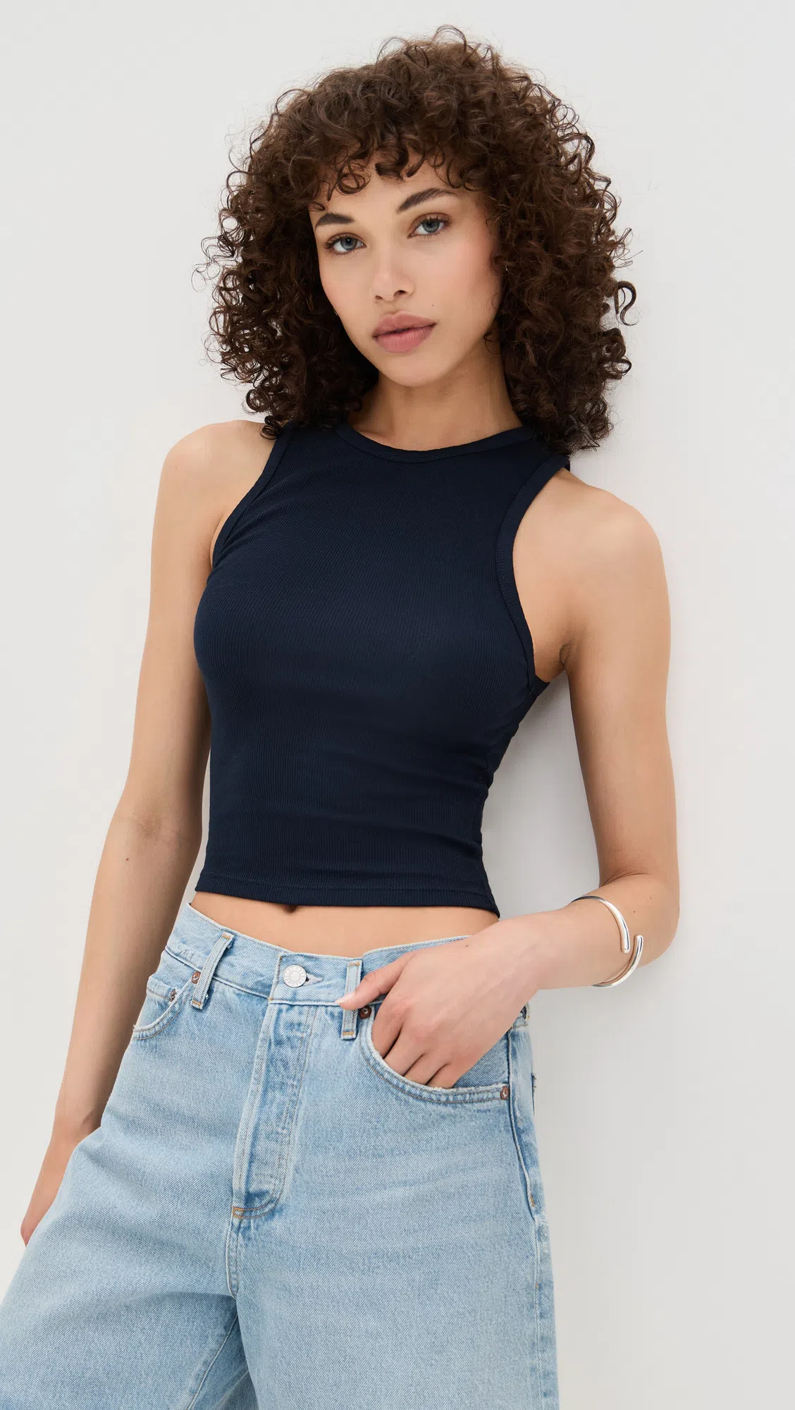 PERFECTWHITETEE Gigi Rib Tank Navy