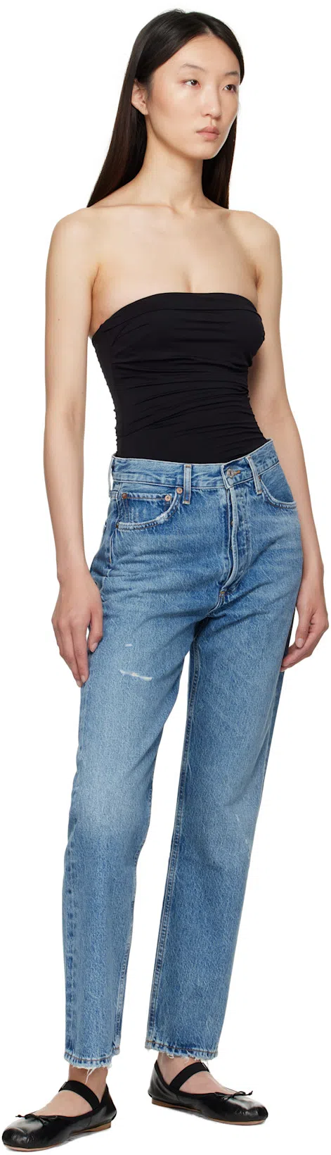 AGOLDE Black Gwyneth Bodysuit