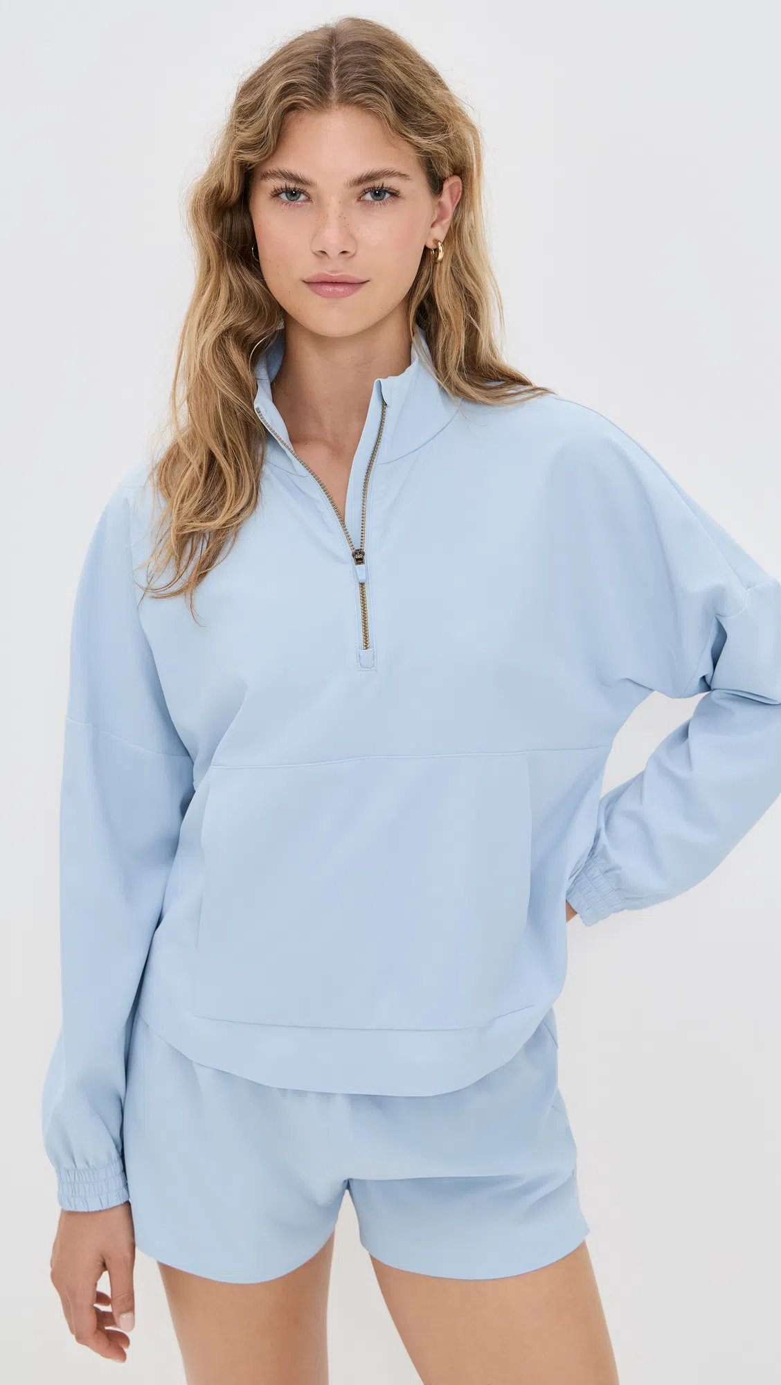 RHONE Serene Shelf Bra Tank Blue Dawn