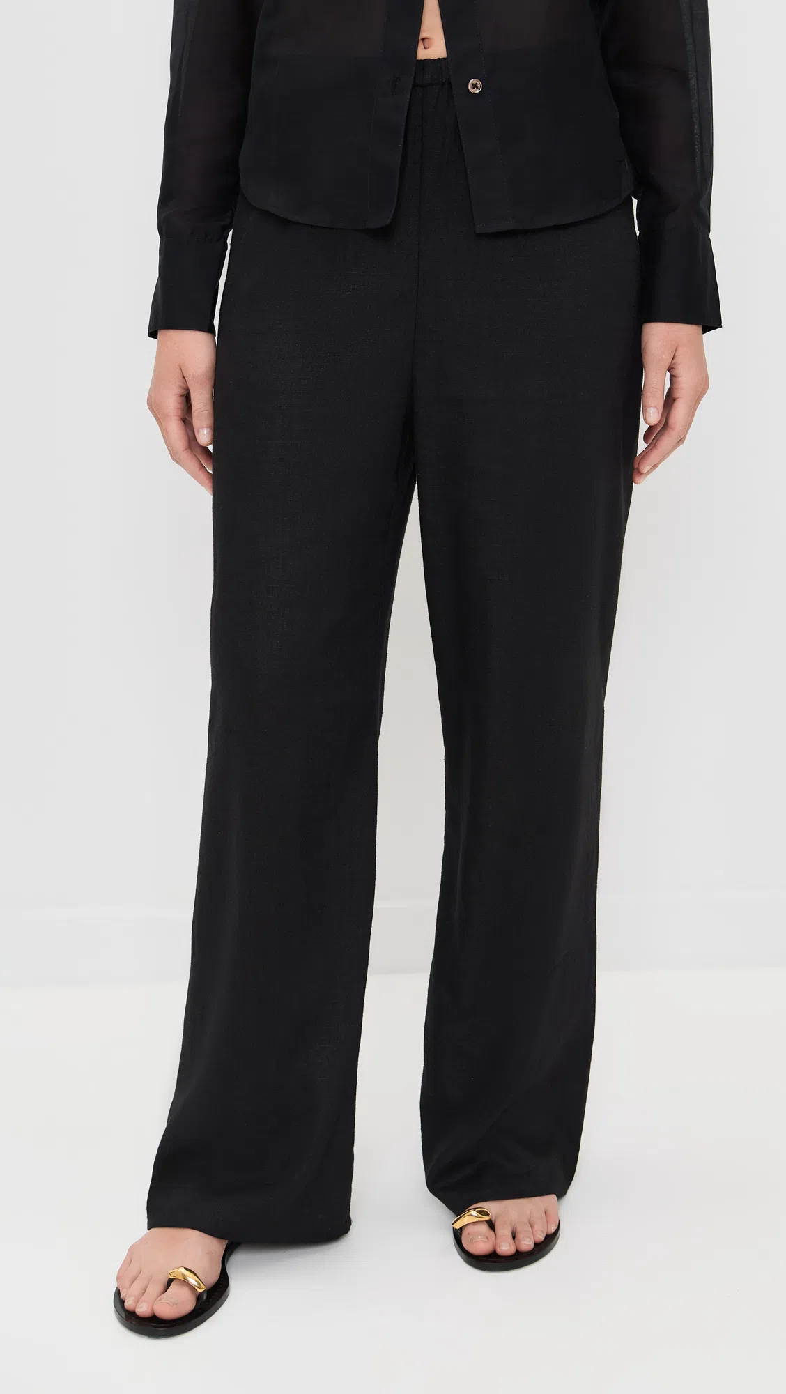 AMANU Kibera Embellished Leather Sandals In Black