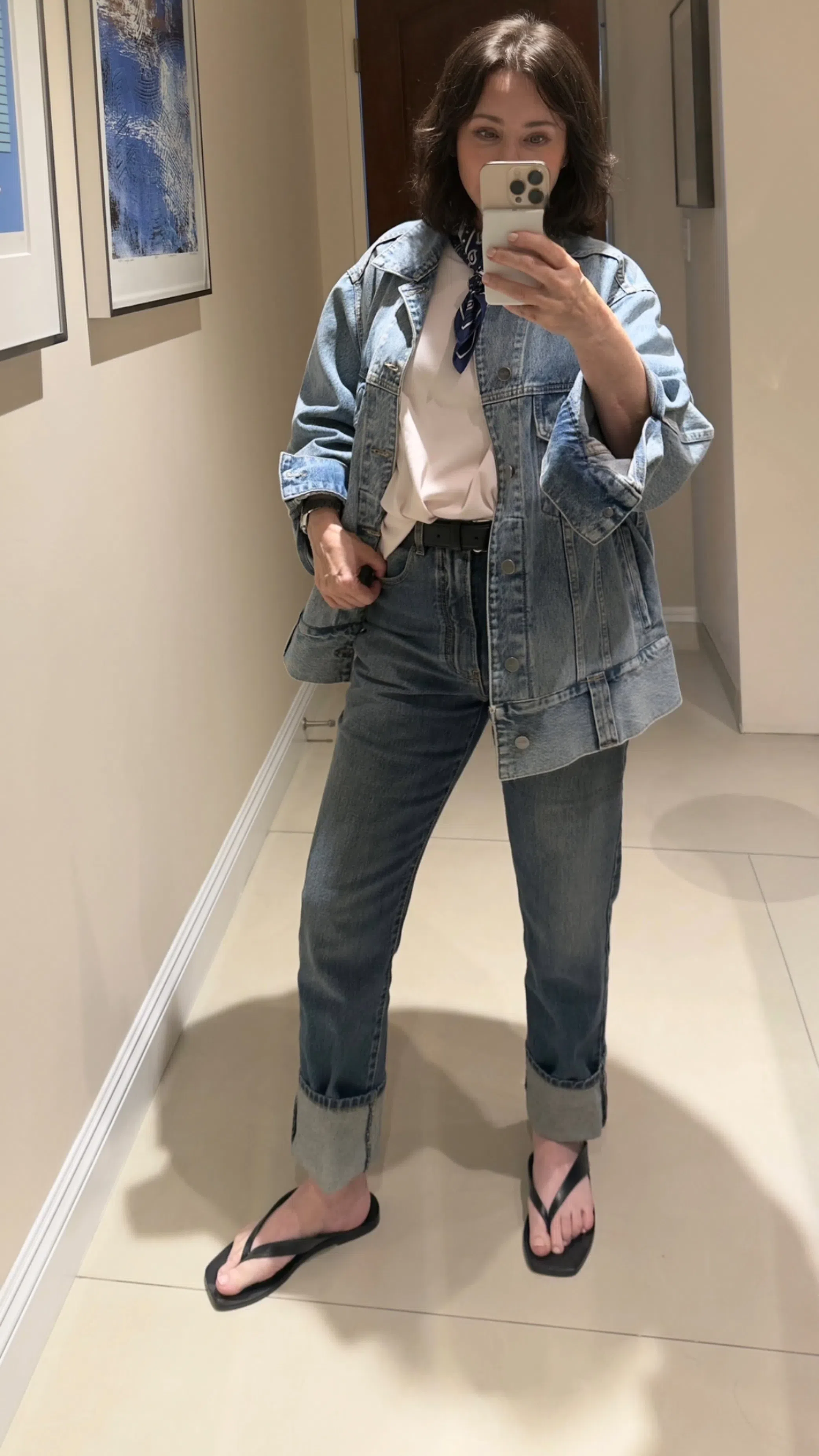 TOTÊME Toteme Leather Thong Sandals In Black